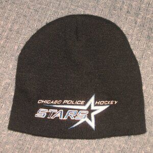 ~~ CPD Chicago Police Hockey Team Black Knit Hat Beanie Cap Chicago Stars OS ~~